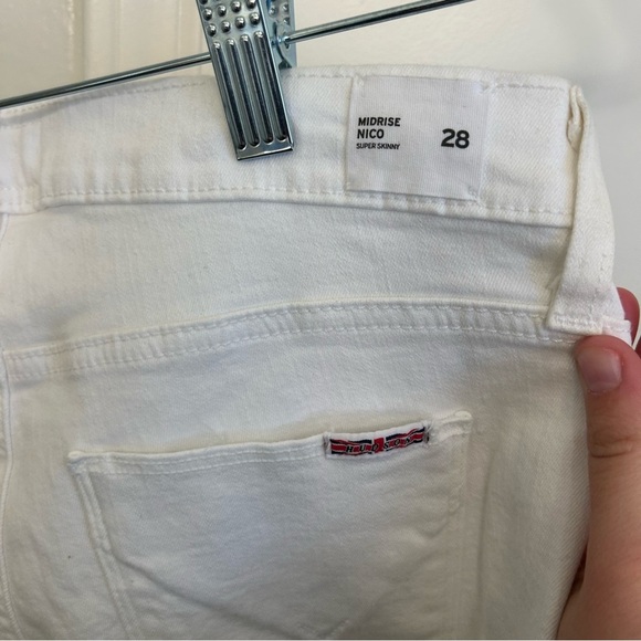 NWT Hudson Nico Mid Rise Super Skinny Jeans White Size 28 Stretch Denim - Picture 9 of 11